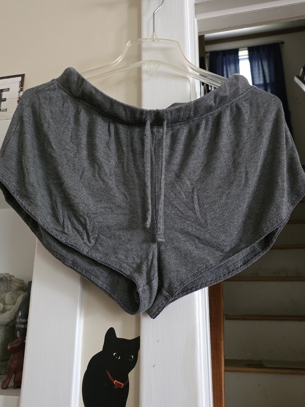 Women's Ribbed Lounge Shorts - Gray